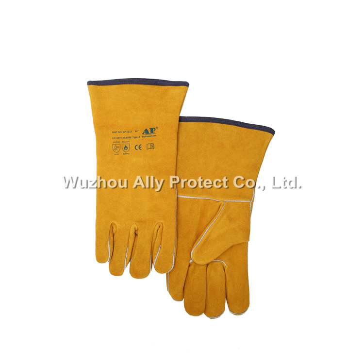 AP-1210 Golden Leather Welding Gloves